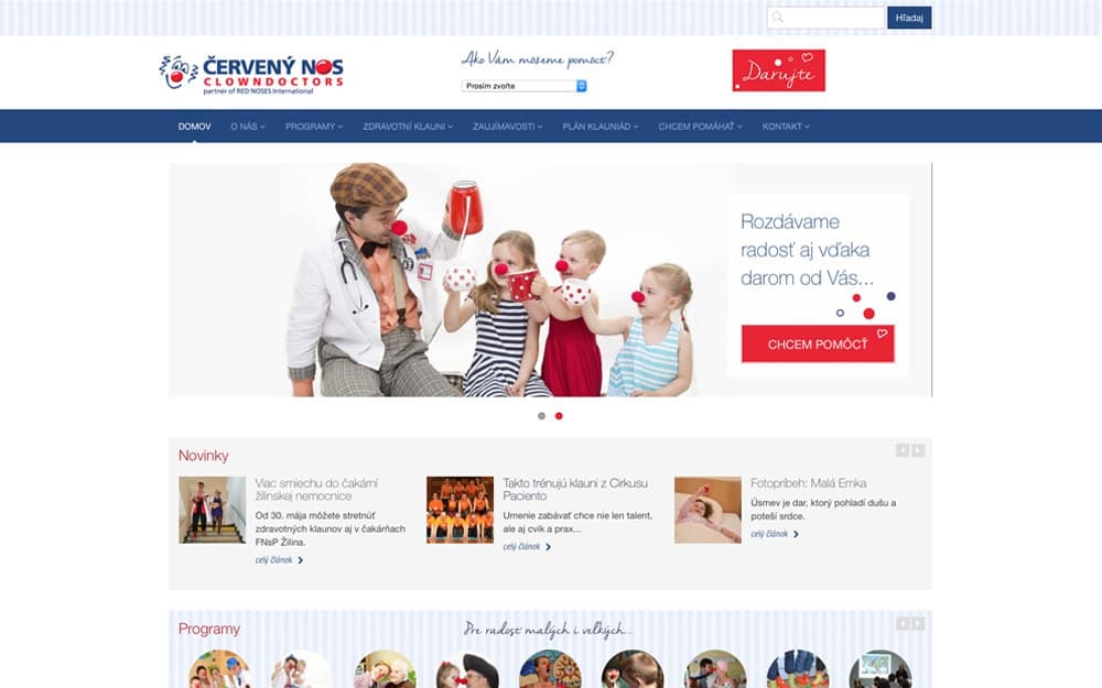 Červený nos Clowndoctors – desktop